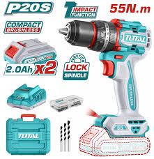 TOTAL Compact Brushless Cordless Impact 20V/2.0Ah Drill(TIDLI20558)