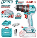 TOTAL Compact Brushless Cordless Impact 20V/2.0Ah Drill(TIDLI20558)