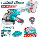 TOTAL Cordless Angle Grinder TAGLI261021